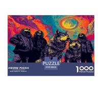 Banda Hombre Lobo Puzzle De 1000 Piezas, Juego Educativo, Desafío, Clásicos para Adultos Y Niños A Partir De 12 Años Imposible Rompecabezas - Decoración del Hogar 38x26cm/1000pcs