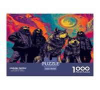 Banda Hombre Lobo Puzzle De 1000 Piezas, Moderno DIY,Entretenimiento Creativo Clásicos para Adultos Y Niños A Partir De 12 Años Imposible Rompecabezas - Decoración del Hogar 70x50cm/1000pcs