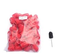 Banda lijadora uñas 50 Uds. Accesorios de taladro de uñas de plástico rojo tapas de bloque mandril removedor de Gel cuidado de los pies cutícula para Pulir(16x25 80 Grit)