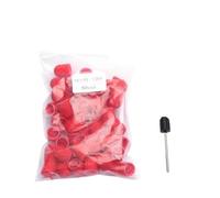 Banda lijadora uñas 50 Uds. Accesorios de taladro de uñas de plástico rojo tapas de bloque mandril removedor de Gel cuidado de los pies cutícula para Pulir(10x15 120 Grit)