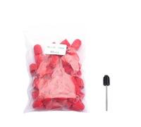 Banda lijadora uñas 50 Uds. Accesorios de taladro de uñas de plástico rojo tapas de bloque mandril removedor de Gel cuidado de los pies cutícula para Pulir(10x15 180 Grit)
