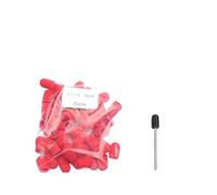 Banda lijadora uñas 50 Uds. Accesorios de taladro de uñas de plástico rojo tapas de bloque mandril removedor de Gel cuidado de los pies cutícula para Pulir(7x13 180 Grit)
