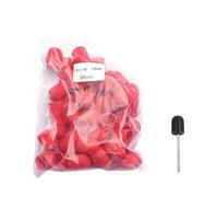 Banda lijadora uñas 50 Uds. Accesorios de taladro de uñas de plástico rojo tapas de bloque mandril removedor de Gel cuidado de los pies cutícula para Pulir(13x19 180 Grit)