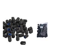 Banda lijadora uñas 50 Uds. Con mandril pedicura manicura eliminar la piel muerta pulido cuidado de los pies limpieza cutícula Accesorios para Pulir(16-25Black120)