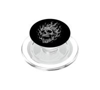 Banda músico de Tono Pesado para Amantes de la música Rocker Flaming Skull PopSockets PopGrip para MagSafe