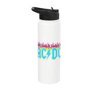 Banda oficial de Rock Hard Rock de AC/DC Neon Flames para mujer Stainless Steel Insulated Water Bottle