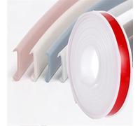 Banda para bordes de muebles en forma de U, Bandas de borde autoadhesivas la TPE forma U for protección los muebles multicolor 9-40m m 5M(White,22mm)