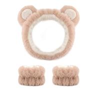Banda para El Cabello De Maquillaje para Mujer, Muñequeras para Lavado De Cara, Muñeca Elástica De Spa, Banda Elástica para Maquillaje, Adecuada para Lavado De Cara, Maquillaje, Etc., 3 Piezas