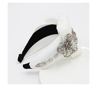 Banda para el cabello estilo pastoral con diseño barroco de diamantes de imitación, esponja ondulada, pétalos, personalidad, accesorios para el cabello para fiestas de baile y viajes