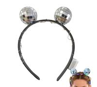 Banda para el pelo de discoteca - Poliestireno | Disfraz con banda para bola de discoteca | Facha er Hair Light Up Ball | Gorro LED a pilas Per de Halloween, niños, mujeres,