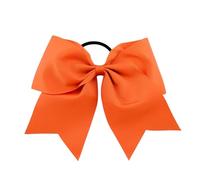 Banda para el pelo grande con lazo de goma elástica ajustable y decorativa, sin enganches, sin costuras, color naranja