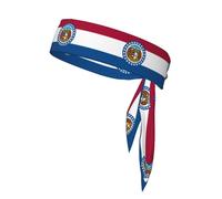 Banda para el sudor con estampado de la bandera del estado de Missouri para mujer, diadema deportiva para hombre, banda transpirable para el sudor para yoga, entrenamiento