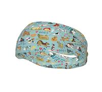 Banda para el sudor con melodía musical y notas de piano, diademas para correr, bandas deportivas para el sudor para mujeres y hombres