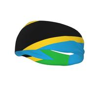 Banda para el sudor deportiva con estampado de la bandera de Tanzania, antideslizante, para correr, hacer gimnasia y transpirable, para mujeres y hombres