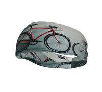 Banda para el sudor deportiva unisex para adultos con estampado de patrón de bicicleta retro, diademas deportivas versátiles que absorben la humedad