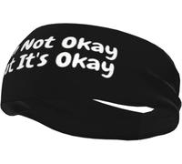 Banda para el Sudor No Estoy Bien, Pero está Bien, Banda para el Pelo Deportiva de Secado rápido, clásica para Correr, para Hombres y Mujeres