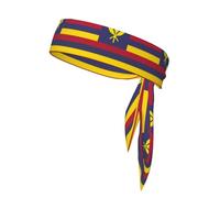 Banda para el sudor para mujer, diseño de bandera del Reino de Hawái, cinta para el sudor, transpirable, para yoga, entrenamiento