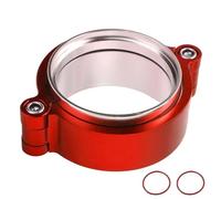 Banda para escape Abrazadera de banda en V HD escape aluminio 2 "/2,5"/3 "/3,5"/4 "con conjunto sistema brida, abrazadera anodizada con Kit for tubo entrada Turbo(4inch Red)