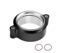 Banda para escape Abrazadera de banda en V HD escape aluminio 2 "/2,5"/3 "/4" con conjunto sistema brida, abrazadera anodizada Kit for tubo entrada Turbo(2.5inch Black)