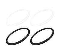 Banda para rótula 2 pares de 2, 95 pulgadas de goma elástica de alta compresión para rótula, rodillera antideslizante, lavable, reutilizable, en blanco y negro, para baloncesto, fútbol, correr, t.