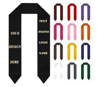 Banda personalizada con Foto Texto Nombre banda graduacion Personalizado estola personalizada Impresión a Doble Cara 15x182 cm Graduación ideas regalo hombre mujer Regalos Ceremonia Fiestas