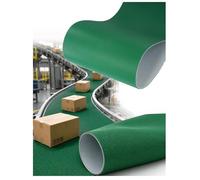 Banda Transportadora PVC Verde 4mm - Cinta Industrial Antideslizante para Equipaje y Logística - Resistente al Desgaste y de Fácil Empalme para Taller(35x180cm/13.8x70.9in)