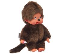 Bandai 84637 Monchhichi Peluche clásico, Color Marrón, 20 cm