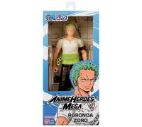 Bandai - Anime Heroes - Figura Anime Heroes Mega 30 cm Zoro - Figura articulada Grande Roronoa Zoro - Licencia Oficial One Piece - Juguete Infantil de 4 años y + - 38332