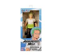 Bandai - Anime Heroes - Figura Anime Heroes Mega 30 cm Zoro - Figura articulada Grande Roronoa Zoro - Licencia Oficial One Piece - Juguete Infantil de 4 años y + - 38332