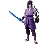 BANDAI Anime Heroes - Figura de acción de Uchiha Sasuke Rinnegan/Mangekyo Sharingan | Figura de Sasuke de 17 cm con manos y accesorios adicionales | Naruto Shippuden Anime Figuras de acción para niños