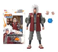 BANDAI Anime Heroes Naruto Figura de acción Jiraiya of The Sannin | Figura de Naruto de 17 cm con Manos y Accesorios adicionales | Figura de Anime Naruto Shippuden para niños y niñas