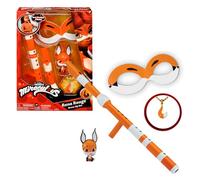 BANDAI BANDAI-P50602 Miraculous: Tales of Ladybug & Cat Noir-Disfraz de superhéroe Rena Rouge para niños, Multicolor, Talla única (P50602)