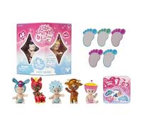 BANDAI - Bibi Chibis Pack 5 Figuras Muñecas Bebé Coleccionables, Cada Figura Incluye un Mensaje de la Amistad, 2 muñecas visibles y 3 Sorpresa, Multicolor, para Niños Mayores de 5 Años