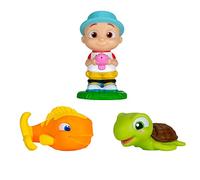 Bandai - Cocomelon: Figuras de Baño Cocomelon (Pez, Tortuga & JJ) (WT80125)
