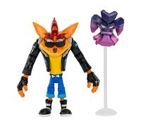 BANDAI Crash Bandicoot - Figuras de acción de motociclista Crash con máscara | Juguete de motociclista de 11 cm con máscara y accesorios de soporte | Figuras coleccionables como mercancía y regalos de