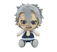 BANDAI Demon Slayer Kimetsu no Yaiba Chibi Plush Peluche 15cm, Sunrise (Sanemi Shinazugawa)