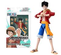 Figura bandai one piece anime heroes monkey d. luffy new version