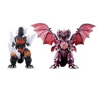 BANDAI Godzilla - Figura de acción ardiente Godzilla vs Destoroyah, juego de 2 figuras de acción con accesorios de batalla, juego coleccionable en caja de embalaje para fans y coleccionistas
