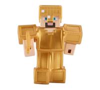 BANDAI - Heroes de Goo JIT Zu Figura de Accion - Universo Minecraft - Steve Armadura Dorada, ¡Estruja y Aplasta! Multicolor CO43201