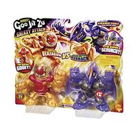 BANDAI - Heroes of Goo JIT Zu Galaxy Attack Figura de Acción Pack 2 Sun Fire Blazagon vs Dark Matter Terrack - CO41169 Multicolor - ¡Figuras elásticas Que se estiran y se retuercen para la acción!