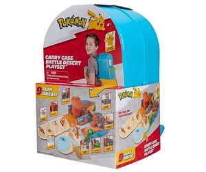 Bandai JW2836 - Mochila para el Entrenador Desierto y el Universo de Juego Pokémon transportable - Bolsa de Accesorios Que se Convierte en Arena Pokémon - Juguete Infantil de 4 años y +