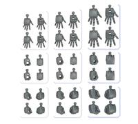 BANDAI Kit Hobby Gundam - Juego de piezas opcionales GUNPLA 04 (manos redondas de construcción)