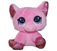 BANDAI Littlest Pet - Muñeca de unicornio de peluche suave con orejas de purpurina y ojos grandes, perro mascota rosa