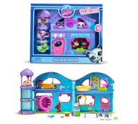 Bandai - Littlest Pet Shop - La Grande Maison Des Pet Shop - Estuche de Juego con 2 Pet Shop Incluido y 20 Accesorios - Mini-Figurinas para Animales coleccionables - Juguete Infantil de 4 años y + -