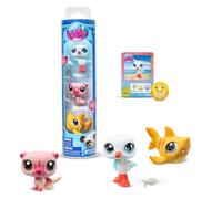 BANDAI Littlest Pet Shop, Set de 3 Mascotas LPS Island Vibe, Cabezas móviles, Generación 7, Mascotas del #35 al #42, para Niños de 4 años +, BF00556 Multicolor