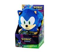BANDAI Mochila Sonic Prime | Mochila escolar para niños de 30 cm basada en el programa de Netflix | Mochila Sonic de regalo para niños y niñas