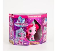 BANDAI, Muñeco Crystalverse Classic Kiki, Multicolor CU49508, Decora tu Unicornio con Cristales de Colores