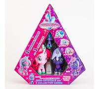 BANDAI, Muñeco Crystalverse Deluxe, Multicolor CU49509 Kit con 2 Unicornios, un Mini Unicornio y 3500 Cristales de Colores, Haz Que Tus Mascotas brillen