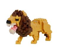Bandai - Nanoblock - León - Animales Salvajes - NBC326 - Multicolor, Construye al majestuoso Rey de la Sabana con Este Set de microbloques, Óptimo para coleccionistas y Fans del Reino Animal