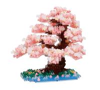 Bandai Nanoblock NBC048 - Figura de ladrillo, diseño de Cerezo 990, Ladrillos, diseño de Figuras de píxel, árbol para Construir en Mini Bridas